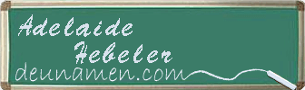 Adelaide Hebeler Visitenkarte